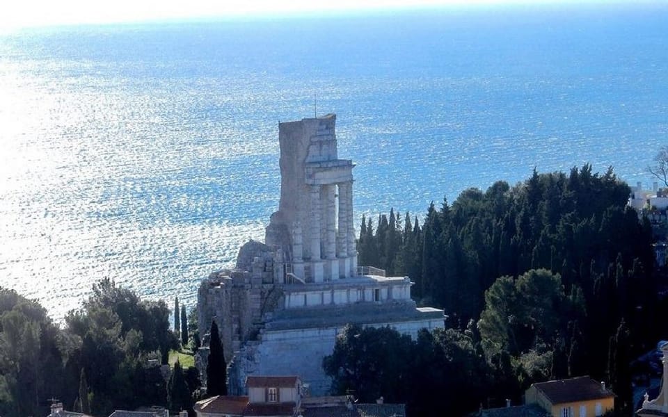 From Nice: Day Trip to Monte Carlo and Monaco Coast - La Turbie stops: the Roman Trophy and the best kind of pause