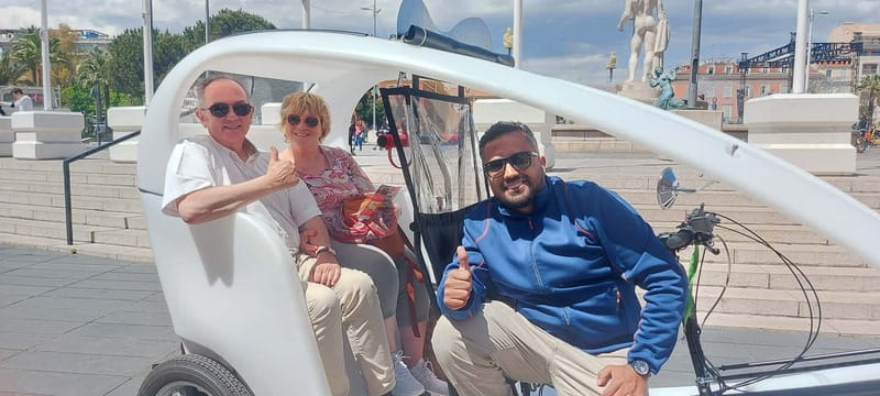Nice : Visite guidée privé 40min en pouss pouss électrique. - Bonus Stops: Castle Hill, Port of Nice, Place Garibaldi, and Promenade du Paillon