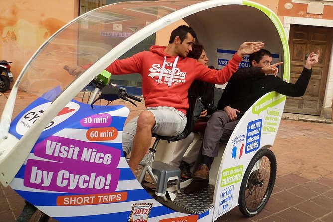 Private tour guide of Nice in electric taxibikes - Stop-by-stop: Place Masséna, Opera de Nice, and Cours Saleya’s market world