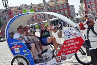 Private tour guide of Nice in electric taxibikes - How the route flows: from Place Masséna to the bay viewpoints